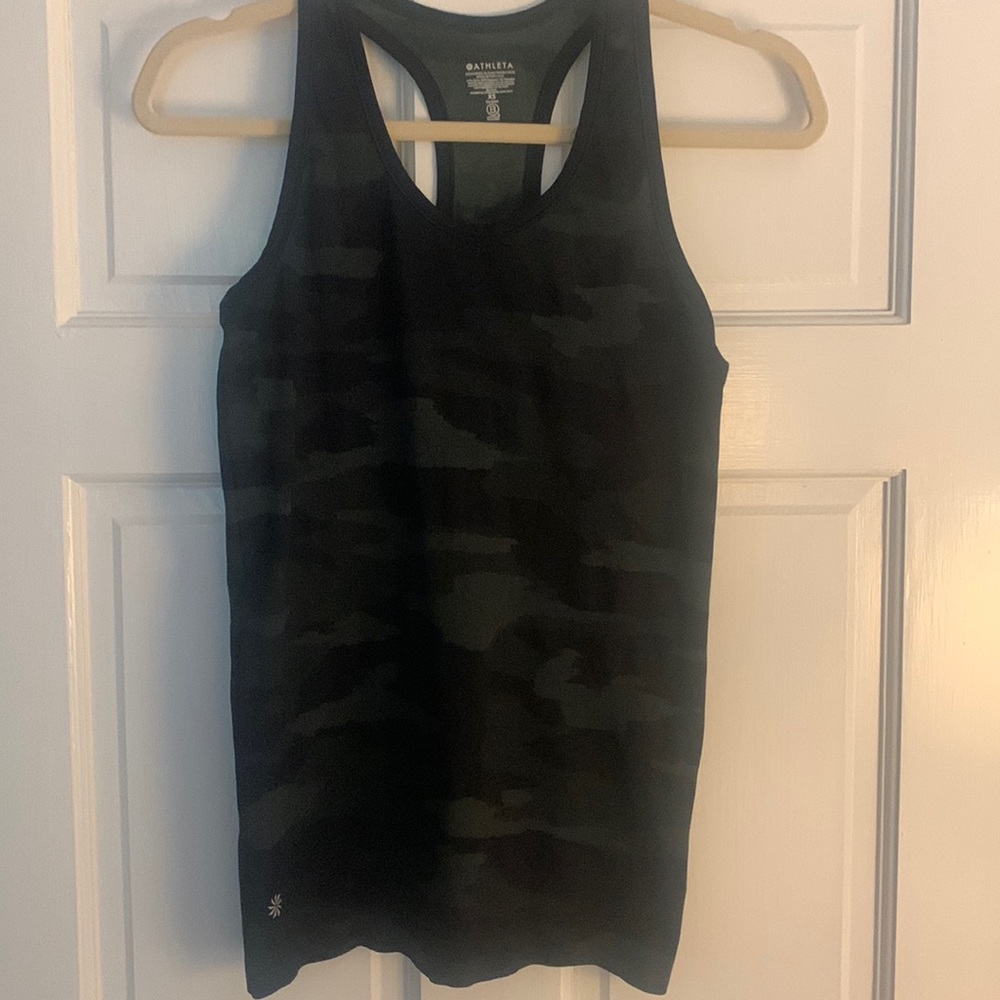 Athleta Women’s Camo Racerback Workout Fitted Tank- XS